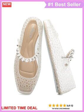 Rhinestone Strap Jelly Flat Sandals Geometric Cutout Square Toe